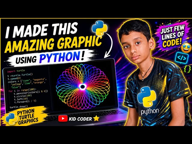 🌈 I Made This Beautiful Graphic Using Python! 🐍✨ #shorts #viral #reels #trending 