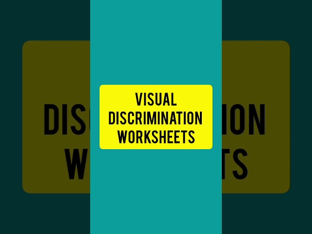 Visual Discrimination Worksheets for kindergarten | #shorts