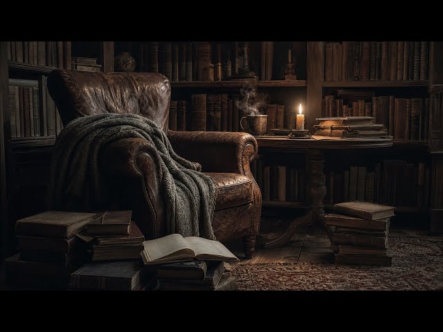 Candlelit Secret Library at Midnight | Dark Academia Piano for Study & Reading (No Ads)