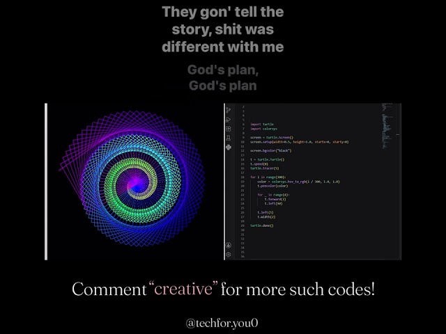 Watch Python Turn Code into Art!✨🌈