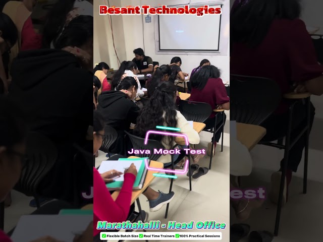 JAVA Mock Test | "Besant Technologies Marathahalli (Head Office)"✨