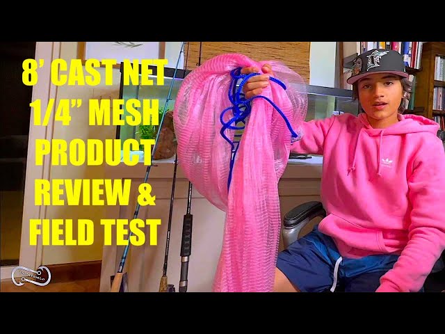 8 FOOT CAST NET BY OFF SHORE ANGLER 1:4" MESH   PRODUCT REVIEW AND FIELD TEST
