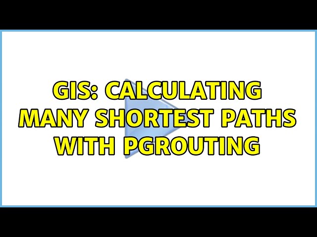 GIS: Calculating many shortest paths with pgRouting (2 Solutions!!)