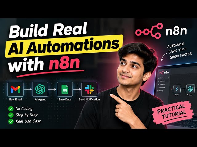 Build Real AI Automations with n8n 🤖 | Step-by-Step Tutorial