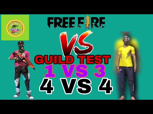 FREE FIRE  LIVE GUILD  TEST 1 VS 3  #freefirelive  #freefire #gopibhai95