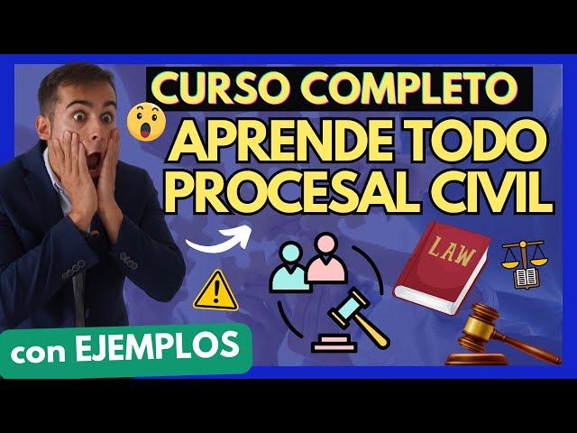⚖️ Derecho PROCESAL CIVIL: ¡CURSO COMPLETO ! | ⏱️ 3 HORAS | TODO para APROBAR