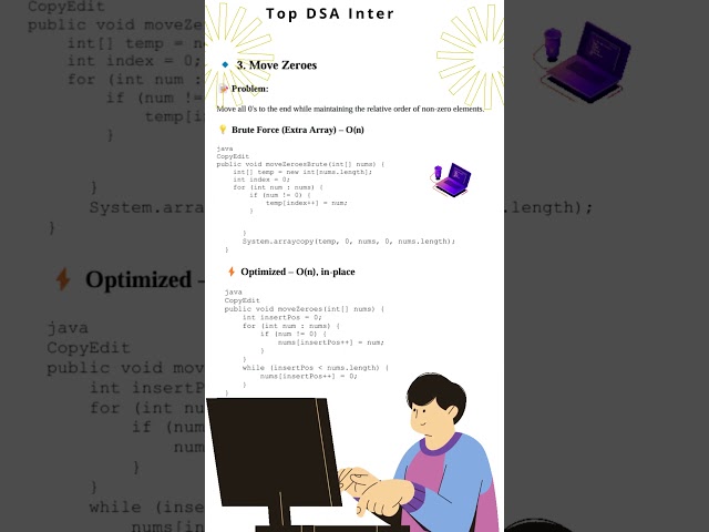 Top 50 DSA Interview Questions with Java Solutions #day3   #coding #leetcode #javaprogramming