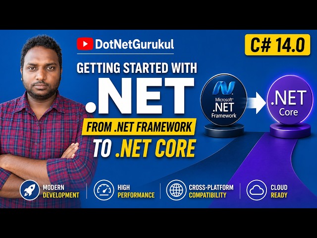 C# 14.0 Tutorial for Beginners | Introduction to .NET | .NET Framework vs .NET Core | Episode 1
