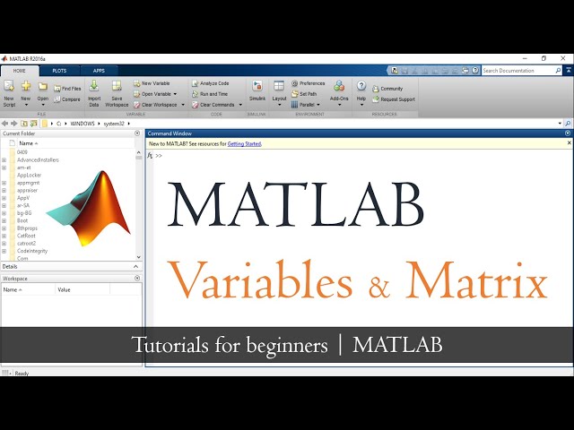 MATLAB variables and matrix | MATLAB Tutorial for beginners | Mruduraj