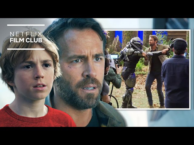 Ryan Reynolds, Walker Scobell & Cast On Set | The Adam Project | Netflix