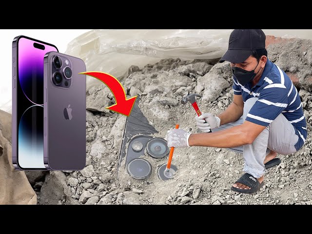 😱 How i Restore This iPhone 14 Pro Max Stuck in Concrete !