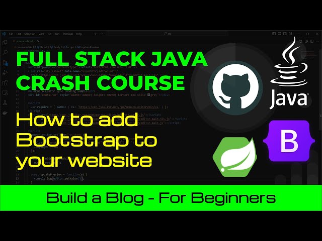 Full Stack Java Crash Course: How to Add Bootstrap to Your Website
