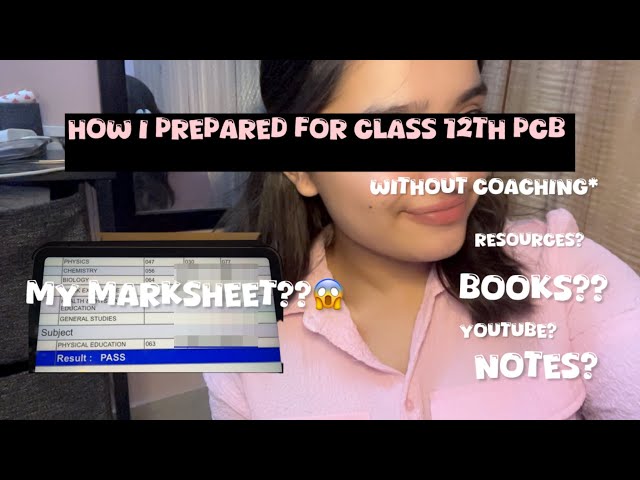 my STRATEGY and RESOURCES for class 12th PCB📚❤️✨ | marksheet revealed😱 Without coaching? #class12th