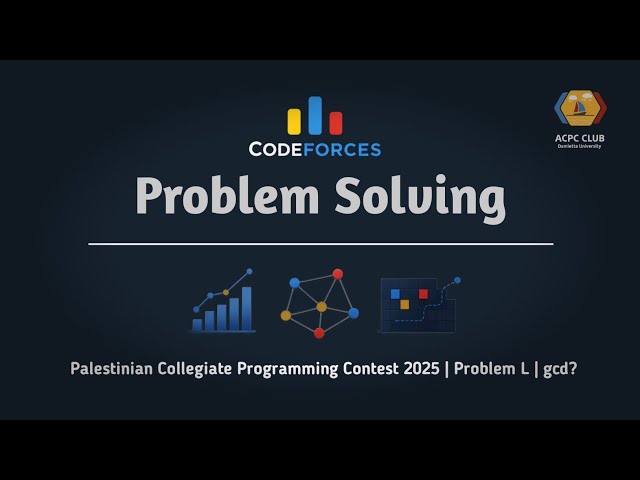 Palestinian Collegiate Programming Contest 2025 | Problem L | gcd?