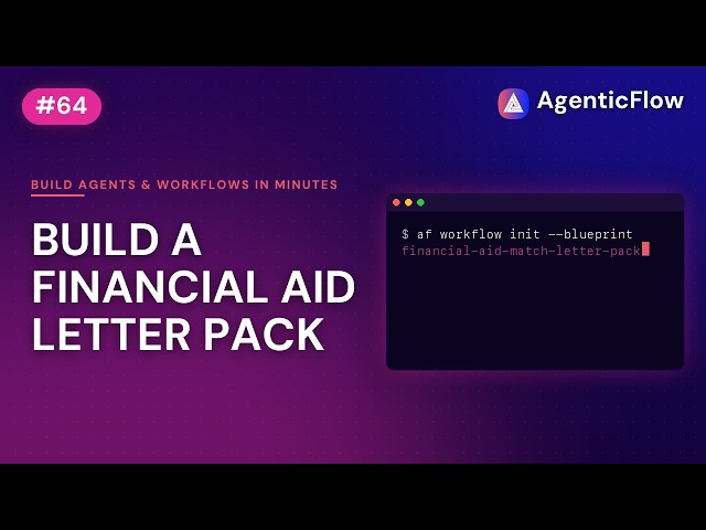 ChatGPT Codex + AF CLI #64: Build a Financial Aid Letter Pack