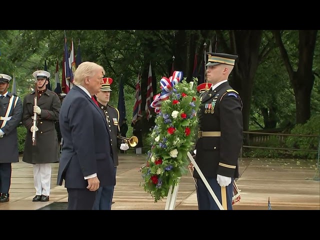 Memorial Day 2026: Trump at wreath laying ceremony at Arlington National Cemetery