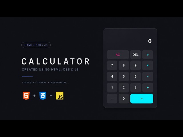 Build a Modern Calculator UI Using HTML, CSS & JavaScript