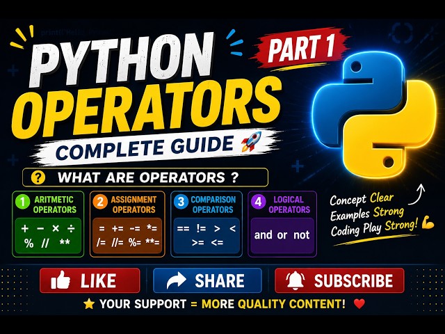 PART I - Master Python Operators Like a Pro 😎