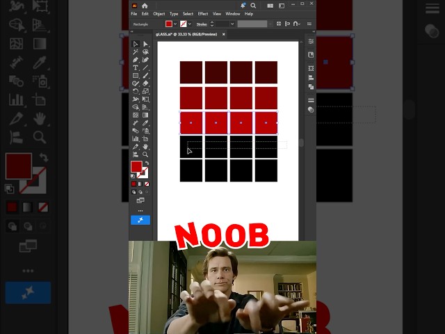Illustrator Noob vs PRO: Get Shades of ANY Color Instantly! 🎨🔥 || #illustration #colors #adobe