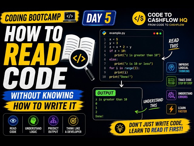 How to read code output without knowing how to write it | BootCamp #Day 5
