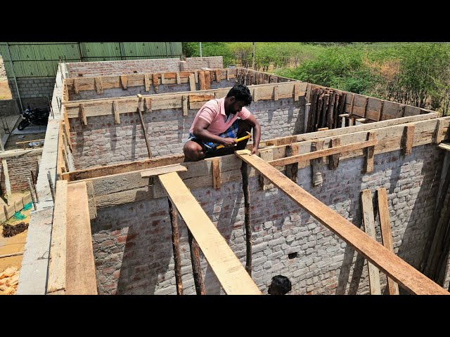 Construction Techniques of Roof_Building Roof Slab Formwork Shuttering Accurately|Roofing work