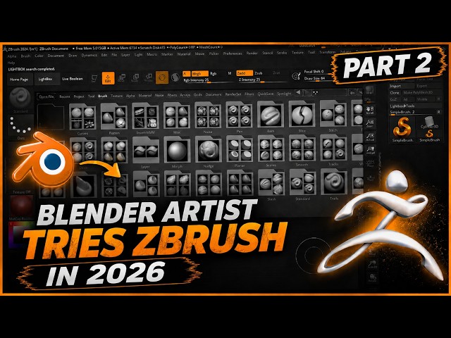 Blender Artist Tries Zbrush In 2026 (Part 2)
