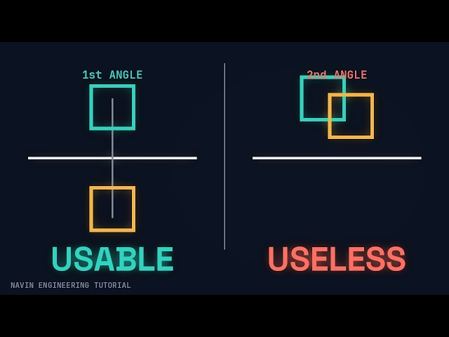 Why Engineers NEVER Use 2nd & 4th Angle Projection: All 4 Angles of Projection in 3D