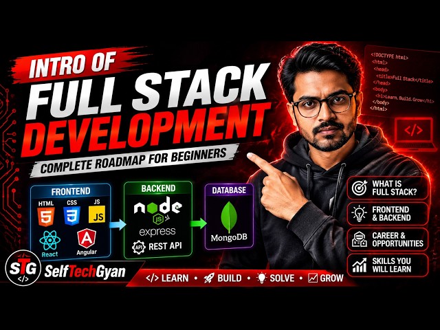 Introduction to Full Stack | Database | Frontend | Backend| Full Stack Tutorial | SelfTechGyan