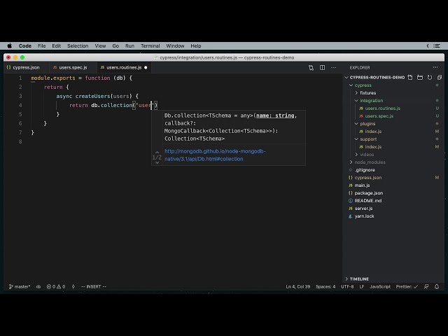 Cypress: Using cypress-routines to write and organize test setups