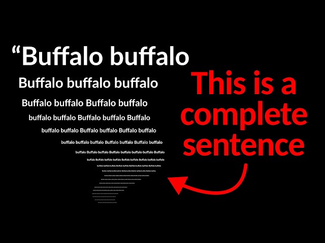 An Infinitely Long Sentence Made of Just One Word