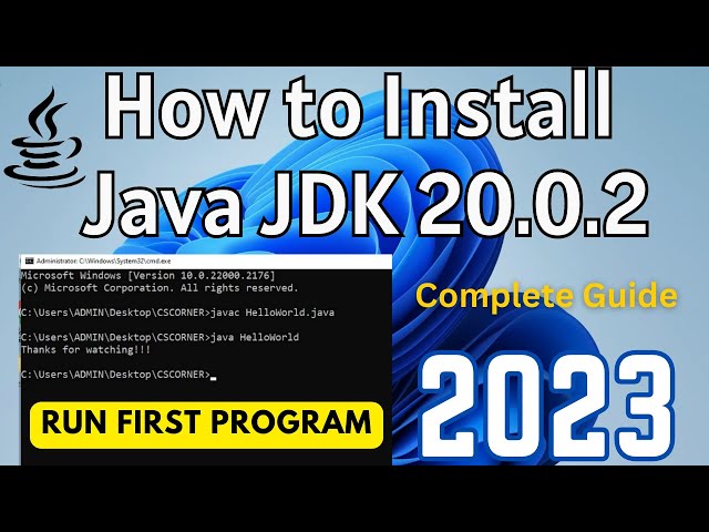 How to Install Java JDK 20.0.2 on Windows 11 [2023] | Install & Run Java Program | Java JDK 20.0.2