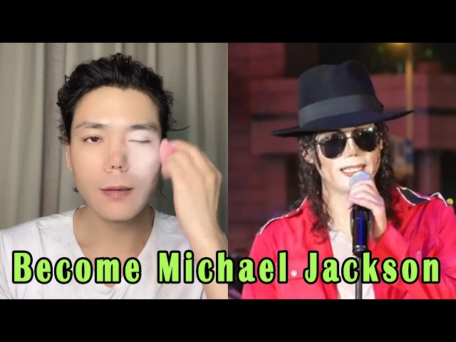 Step by step, how did I become Michael Jackson? !   #Moonwalk #MJ  #Jacko #makeup #化妆