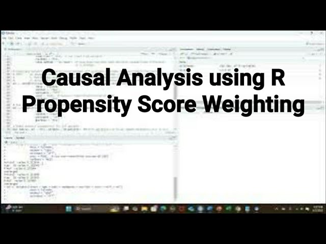 Causal Analysis using R Weighted Propensity Score Analysis #statistics #r #propensityscore#weighted