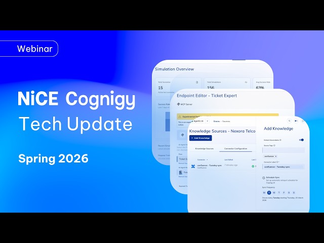 NiCE Cognigy Tech Update - Spring 2026