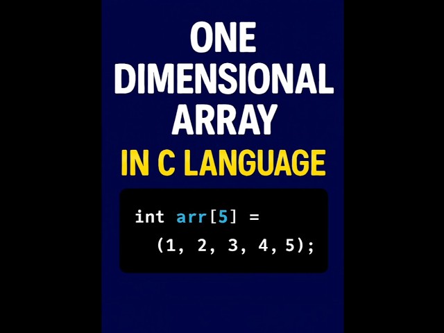 One Dimensional Array in c language in 30 Sec ! #clanguage #codding #shorts