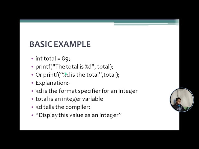 C Programming Lecture 14: Format specifiers in C| Skill Campus