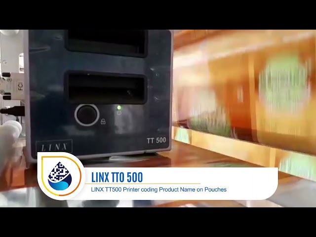 LINX Thermal Transfer over Printer coding on Atta Pouches on FSS machine.