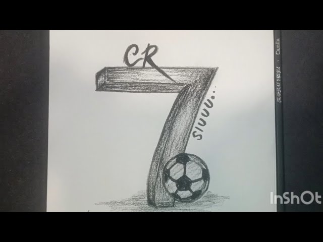 How to Draw CR7 3D Drawing ⚽🔥 | Cristiano Ronaldo 3D Pencil Sketch | Step by Step Tutorial