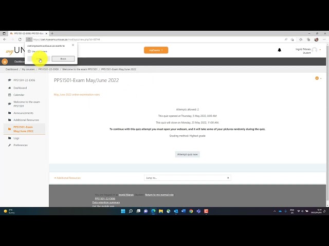 Moodle proctoring unisa