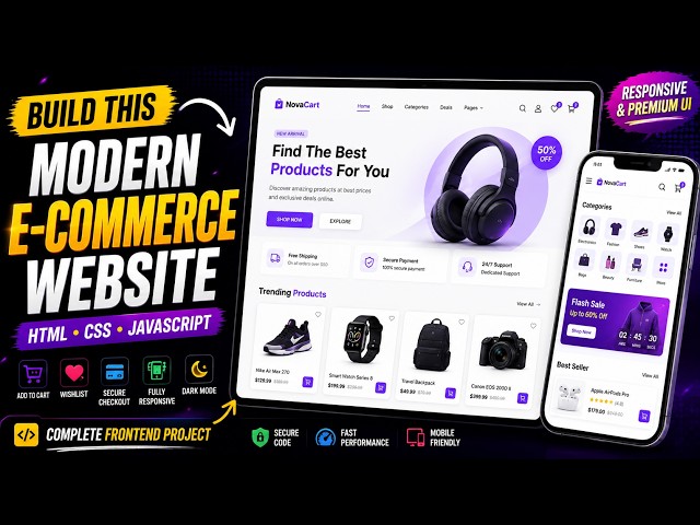 HTML CSS JavaScript Project | Ecommerce Website From Scratch| Live 7