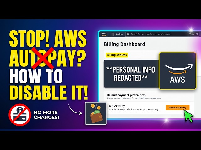 Stop AWS Auto Charges! How to Turn Off UPI AutoPay in Amazon Web Services #autopay #disableaws