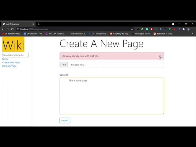 Project 1 of CS50’s Web Programming with Python and JavaScript