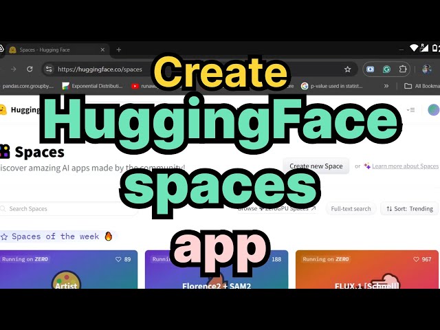 How to create HuggingFace spaces apps for free?