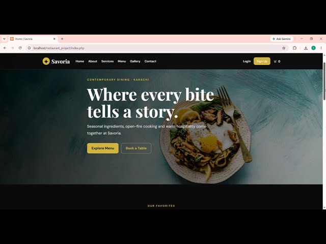 Restaurant Website | Full-Stack Web Development Project 🍽️💻