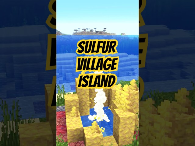 Minecraft -  Sulfur Village Island - Shipwreck + Treasure Java 26.3 #minecraft #seeds #gaming
