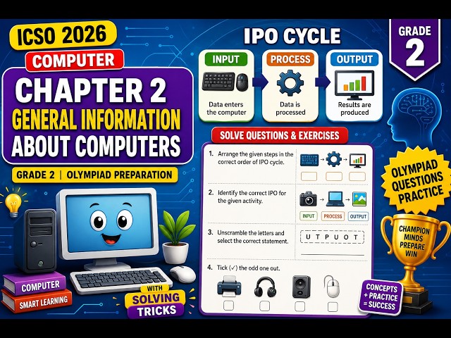 ICSO 2026 Grade 2 Computer | Chapter 2 General Information About Computers | Exercise Solved