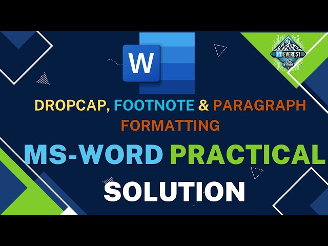 MS Word Practical Solution | PSC- Computer Exam तयारी |