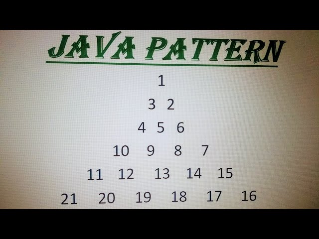 triangle  pattern in java