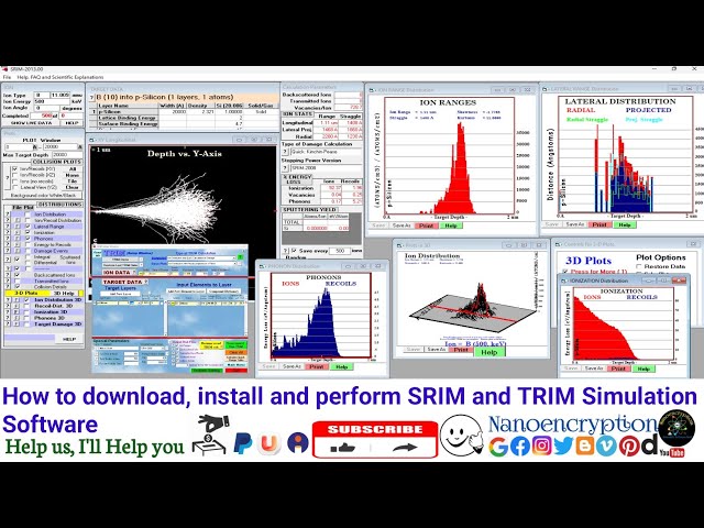 How to download, install and perform SRIM and TRIM Simulation Software