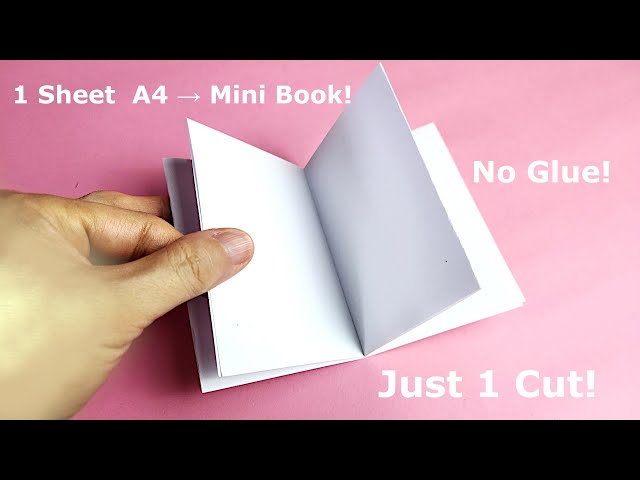 No Glue, No Staples – Just 1 Sheet to Make This Mini Book !